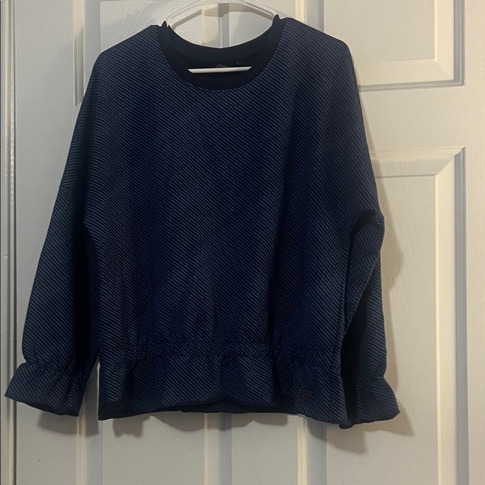 Stylish Navy Striped sweat shirt by The Roadster Life CO Women’s Size L - Picture 5 of 5